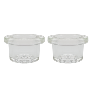 18mm Glass Bowl Replacement for Waxmaid Ice Spoon Pipe, Daimon Pipe, Shark Pipe, Didi pipe (2 Pack)